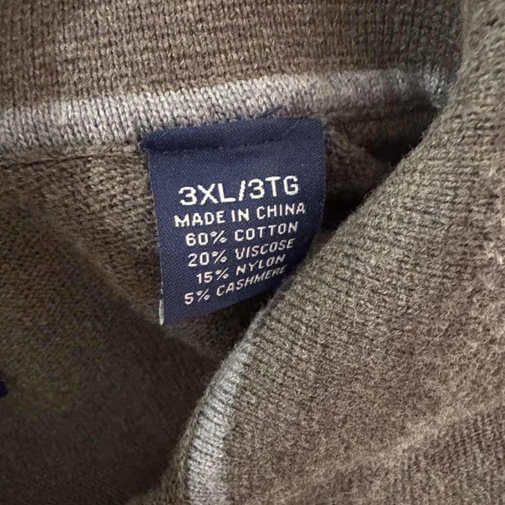 Tommy Bahama Charcoal  Gray Quarter-Zip Sweatshirt - Picture 3 of 6